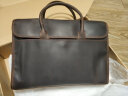 Simple & nature手工疯马皮横款手提包真皮单肩斜挎包男士OL商务休闲公文包电脑包 实拍图