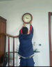 汉时（Hense）实木挂钟时尚大气壁钟创意客厅时钟挂表石英钟表HW25棕色40cm 实拍图