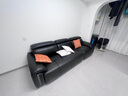 卡尔适黑色真皮沙发客厅2025新款小户型调节大象耳朵意式直排沙发花弄影 【云端舒适坐感】2.8米多人位 【S+级进口纳帕头层皮】全真皮版 实拍图
