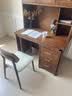 实木书桌书架一体折叠转角电脑桌奶油风写字台学习桌带书柜办公桌 奶油白1.2米书桌+椅子【可旋转桌面+不分左右】 送货上楼包安装 实拍图