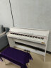 探律（TANLV）钢琴电钢琴88键重锤专业数码钢琴智能家用成人初学者幼师儿童立式电子钢琴 T01入门级-力度键-木纹白-多功能APP-双人凳 实拍图