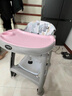 爱婴树婴儿宝宝餐椅肯德基同款儿童多功能座椅高度可调成长吃饭餐桌椅厚 粉色+双餐盘+置物兜+万向轮+坐垫 【加厚款】新一代多功能儿童餐椅 实拍图