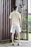 AK ARMY纯棉重磅短袖t恤男夏季款男士休闲百搭圆领复古体恤纯色打底衫 米白色 M 实拍图