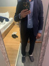 罗蒙高端免烫抗皱西服套装男士商务休闲婚礼正装西服外套上衣服男装 藏青(西服+西裤+衬衫+大礼包) XL 实拍图