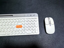 云墨（YUNMO） 可充电无线蓝牙键盘鼠标套装双模复古圆帽静轻音台式机电脑笔记本手机平板通用打字外设 复古白键鼠套装【蓝牙+无线双模+一键多媒体】无光 实拍图