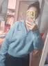 百图betu女装冬季新款毛衣高领宽松字母刺绣插肩袖毛衣女2411T39 湖兰色 L 实拍图