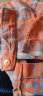 传祺威登 2023春秋新款宽松格子棉布衬衫女磨毛长袖遮肚衬衣上衣外套 标橙色 2XL 建议105-120斤 晒单实拍图