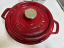 苏泊尔（SUPOR）珐琅锅铸铁锅汤锅炖锅火锅平底辅食锅电磁炉燃气通用 24厘米红色 24cm 3.8L 实拍图
