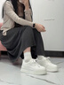 回力厚底小白鞋女款2025新款爆款秋季百搭学生女鞋增高松糕休闲板鞋子 百搭白色【轻】5cm厚底【软】 37 实拍图