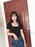 真维斯（JEANSWEST）短款短袖t恤女2025年新款夏季修身显瘦方领纯色洋气高腰紧身小衫 杏色 纯色 M 实拍图