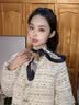 达芬奇密码教师节礼物送老师真丝丝巾女士100%桑蚕丝红色围巾披肩送妈妈礼物 链条佩环 实拍图