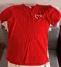 索凯特纯棉红色短袖t恤女2026新款本命年衣服宽松马年年会学生团建半袖 红色 爱心 S 适合80-100斤 实拍图
