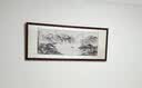 六画流水生财山水画靠山图客厅装饰画国画办公室风景挂画书房茶室壁画 流水生财A1 48*118cm宣纸锦绫+有机玻璃+胡桃色实木框（偏小） 实拍图