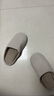 邦有道棉拖鞋静音无声木地板专用四季软底软布底女家居用室内男秋冬季 米白色 38-39 M(适合37-38) 实拍图