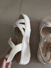 百丽（Belle）休闲帆布鞋女商场同款厚底增高板鞋B3P1DBM4 米色 36 (230mm) 实拍图