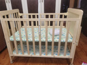 笑贝乐婴儿床拼接大床实木无漆多功能新生儿童可移动摇篮宝宝bb床无漆床 实木床+蚊帐+加厚粉兔乐园五件套 双层小床可加长（102/60）0-5岁 实拍图