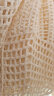 谷蒂思 韩版V领慵懒风薄款针织衫女设计感夏季外搭性感镂空长袖罩衫 杏色 均码 晒单实拍图