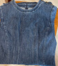 阿玛施（AMASS）2024春季新款复古俏皮修身短袖洋装纯色牛仔连衣裙5500457 蓝 L(4码) 晒单实拍图