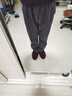 泽荃（zequan）春秋薄款纯棉直筒男士松紧腰大码宽松工装裤户外休闲裤多口袋长裤 828厚款/烟灰色 M【适合体重100-120斤】 实拍图