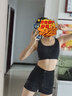 361°运动内衣防震高强度前拉链瑜伽文胸健身服女一体式运动背心女 黑色 M 实拍图