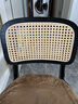 陶源木语藤编椅侘寂风欧式家用餐桌凳子实木餐椅带靠背椅现代简约书桌藤椅 黑色木面【卡曼】 实拍图