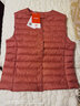 鸭鸭（YAYA）轻薄羽绒马甲女冬装短款内胆时尚女款马夹外套背心K 嫣红色 L 165 实拍图