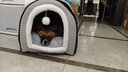KimPets狗窝大型犬冬季保暖狗狗床可拆洗冬季猫窝封闭式狗屋冬天宠物用品 蓝灰拼接色+加厚毛毯 L号【60*42*38cm适合25斤内】 实拍图