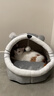 MinkSheen猫窝保暖冬季封闭式狗窝玩睡一体垫子猫咪睡袋可拆洗四季通用 龙猫灰色小号【7斤内猫咪适用】重磅棉支撑 实拍图