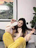 另约珊瑚绒睡衣女士秋冬季套装长袖加绒加厚保暖柔软舒适多巴胺家居服 88438 比耶小狗 杏黄 M 实拍图