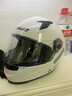 LS2头盔摩托车电动车全盔赛车机车电动踏板车头盔男女四季透气FF358 亮白 XL（头围建议57-58） 实拍图