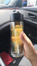 慕馨（moosen）茶水分离杯玻璃杯磁弹泡茶杯高硼硅水杯子男士双层防烫便携耐高温 玄武黑【破损包赔】320ml 实拍图