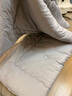 南极人（Nanjiren）大豆纤维被子冬季棉被子1.5米x2米冬被被子秋冬宿舍单人被子被芯 泡泡纱原棉-白拼灰【A类母婴级】 150x200cm【约重6斤冬被】 实拍图