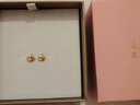 明牌珠宝情人节礼物  足金黄金时尚皇冠耳钉耳饰女AFH0031工费80 皇冠耳钉 约1.17克 实拍图