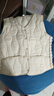 羽绒棉马甲女秋冬保暖背心修身短款v领加绒坎肩百搭内胆 米白色（同色升级加绒款） 4XL 130斤-145斤 实拍图