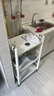 帅仕厨房置物架落地多层收纳架微波炉架子夹缝锅具电器储物架家用货架 【特厚加粗】雅白3层长50丨可折叠速装 实拍图