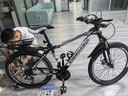 金武端自行车成人山地车公路赛车单车骑行变速超轻越野中学生初中青少年 旗舰版-辐条轮-黑白色 24寸21速 实拍图