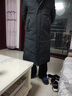 老爷车 中长款羽绒服男过膝加厚保暖连帽大码宽松中老年人男装羽绒服外套大衣冬季新品爸爸装防寒服送礼 带毛领-黑色 XL-180 实拍图