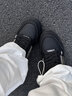 ON MAX范丞丞同款小帆船板鞋-黑色 厚底增高休闲鞋子潮流百搭男女秋冬 黑色 卡半码拍大一码 39 (245mm) 实拍图