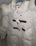 雪中飞羽绒服女长款宽松休闲狐狸毛领简约气质外套 米白 L 实拍图