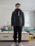 伯希和（Pelliot）【山色】冲锋衣三合一男女秋冬户外防风保暖抓绒外套11040105黑S 实拍图
