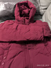 雅鹿羽绒服女可脱卸帽秋冬新款中年老年50岁奶奶羽绒冬装XWJ 紫红 4XL 185（建议140-155斤） 实拍图