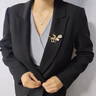纪诗哲（GIEVSZHE）官方品牌郁金香胸针高档女西服新款配饰高端奢侈饰品生日礼物女 四叶郁金香浪漫胸针-高档胸花 实拍图