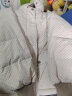 鸭鸭羽绒服女短款针织拼接小个子2022年冬季新款潮流时尚百搭保暖外套 米黄色 160/M 实拍图
