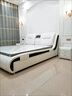摩洛驰 智能床双人床1.8x2米主卧软包床头现代简约储物多功能床欧式大床 升级版+2床头柜【不含床垫】 1800mm*2000mm 实拍图