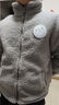真维斯儿童外套加绒加厚秋冬款男童女童冬季毛绒保暖开衫中大童上衣童装 灰 160 实拍图