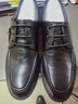 奥康（Aokang）系带舒适大底纯色商务正装透气男士皮鞋 黑39码 实拍图