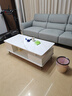 沐瑾宁岩板茶几现代简约2025新款客厅卧室轻奢小户型实木生态板茶几边几 加高款纯白色岩板茶几130cm 实拍图
