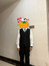 罗蒙儿童礼服花童钢琴表演出男孩主持人 黑色马甲套装长款 170 实拍图