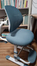 青节 儿童学习写字书桌座椅学生写字可升降调节靠背椅带脚踏育英椅2.0 育英椅-标准款-涧石蓝 实拍图