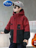 G.DUCKKIDS品牌童装男童加绒外套秋冬款加厚儿童保暖派克服男孩冬季外穿衣服 酒红色 170 实拍图